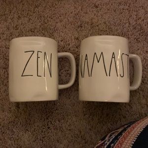 Rae Dunn mug set- ZEN & NAMASTE